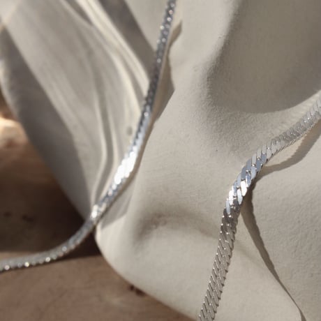 norme flat snake necklace / SV925