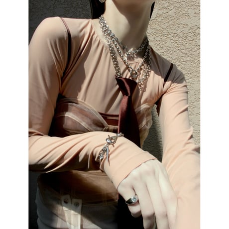 Metal ball carabiner necklace / Middle