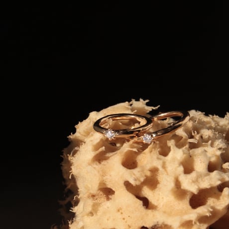 norme diamond ring / SV925＋Gold Plated