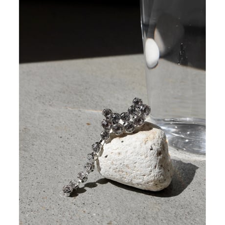 Stone drop ear clip (1P)