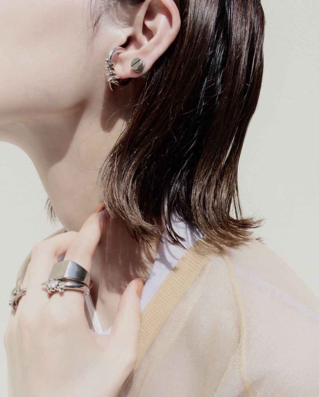 ピアス rie Slit bis magnet pierce (1P)［Unisex line］ | Soie