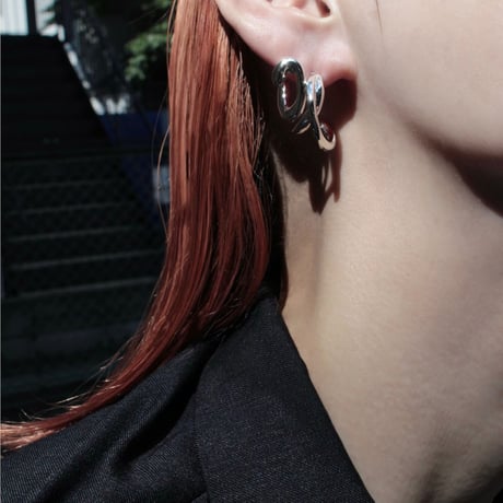 Curve hoop pierce (2P)(one color)