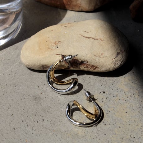 Curve hoop pierce (2P) (mix color)