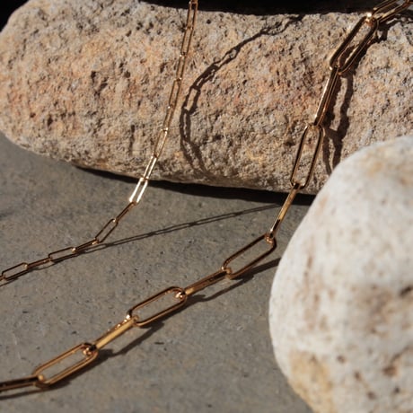 norme dew long frame necklace / SV925＋Gold Plated