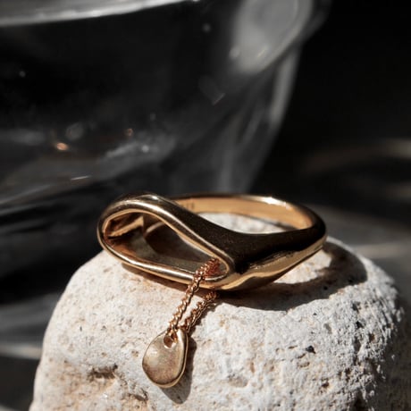 norme tag flat ring / SV925＋Gold Plated