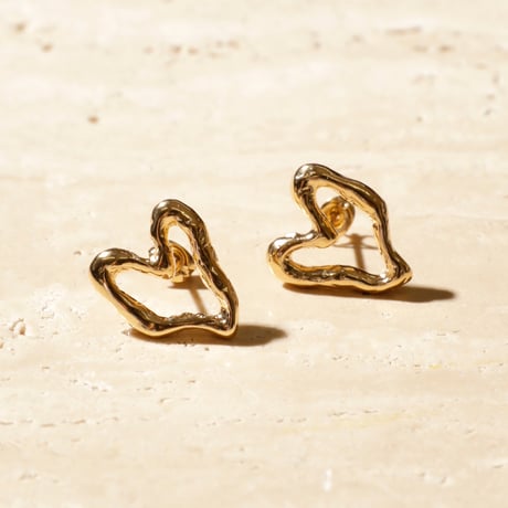norme open heart pierce / SV925＋Gold Plated