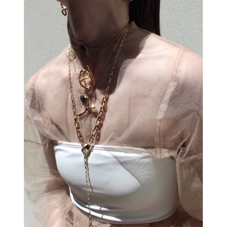 Asymmetry metal necklace (Short)