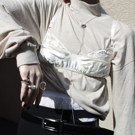 Poire chain earcuff pinky ring