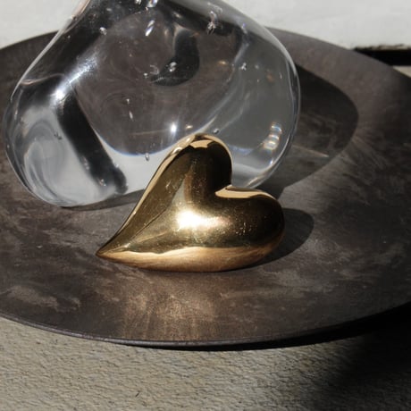 Heart brooch / Gold【Silver 925 product】