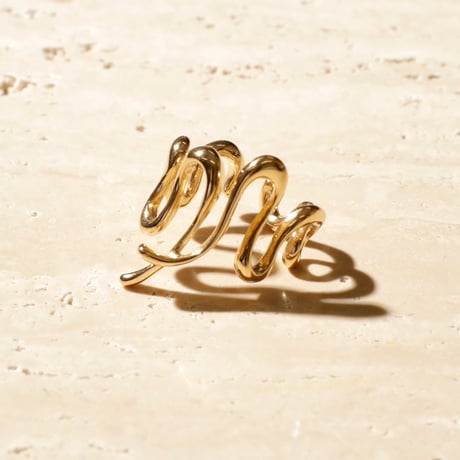 norme pulse cuff ring / SV925＋Gold Plated