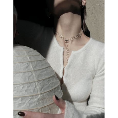 norme clear circle necklace / SV925