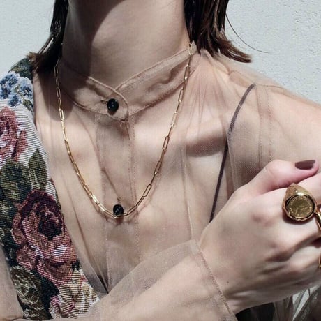 norme long frame necklace (Men's long type) / SV925＋Gold Plated