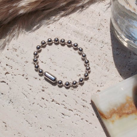 Ball chain bracelet / 6.5mm  / Gross silver［Unisex line］