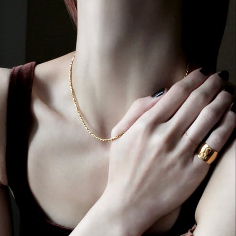 norme dew pinky ring / SV925＋Gold Plated