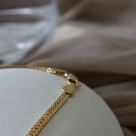 norme flat snake necklace / SV925＋Gold Plated