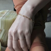 norme long frame bracelet [Unisex] / SV925＋Gold Plated