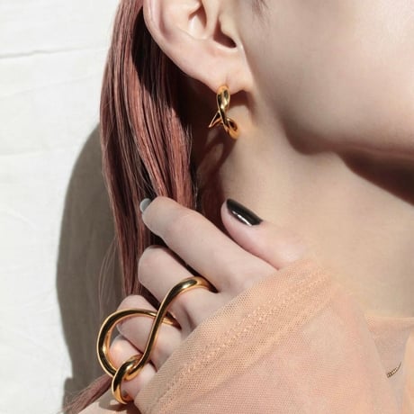 Curve hoop pierce (2P)(one color)