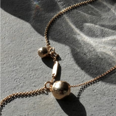 norme metal pearl necklace / SV925＋Gold Plated