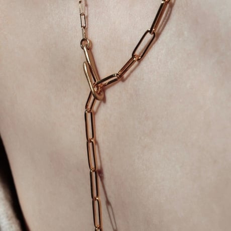 norme dew long frame necklace / SV925＋Gold Plated
