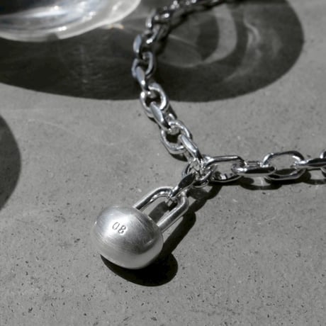 Key motif padlock necklace
