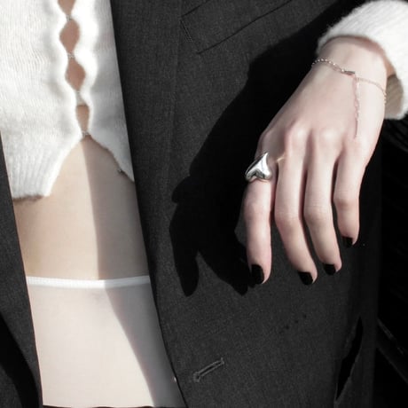 Heart ring / Silver 【Silver 925 product】