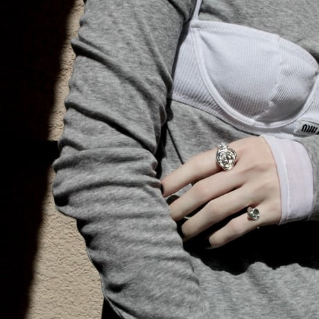 Rose cuff ring