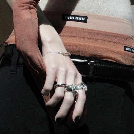 Vintage metal chain ring