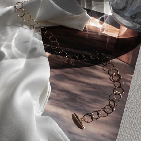 norme clear circle necklace / SV925＋Gold Plated