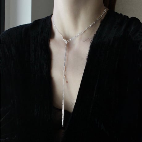 norme dew long frame necklace / SV925