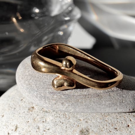 norme metal pearl w ring / SV925＋Gold Plated