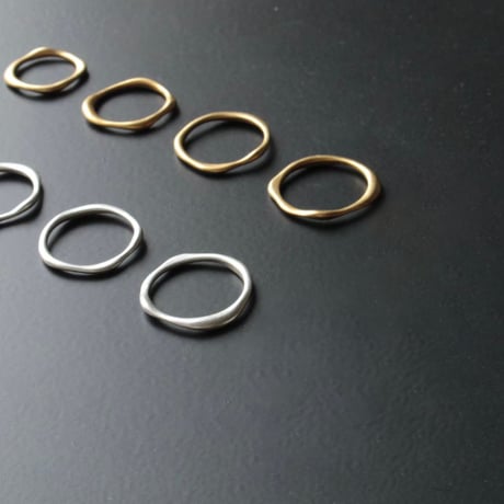 norme dew slim ring (Matt) / SV925＋Gold Plated