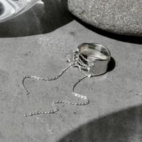 norme playing chain pinky ring / SV925