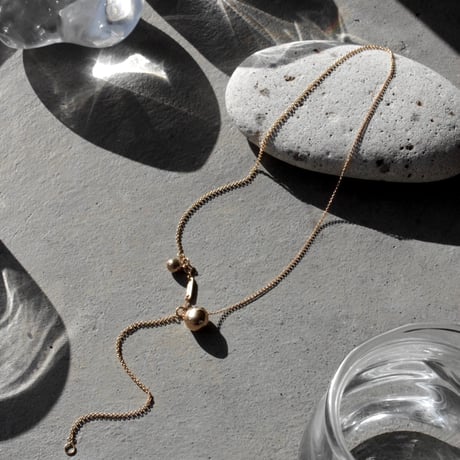norme metal pearl necklace / SV925＋Gold Plated