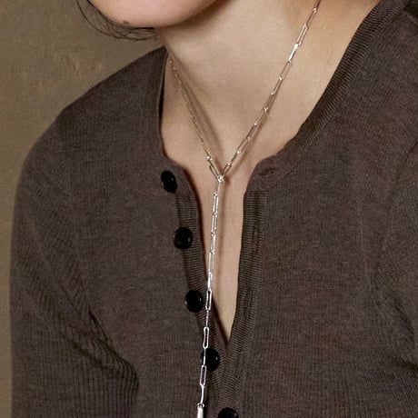 norme dew long frame necklace / SV925