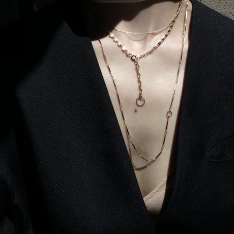 Layered necklace (3P) (one color)