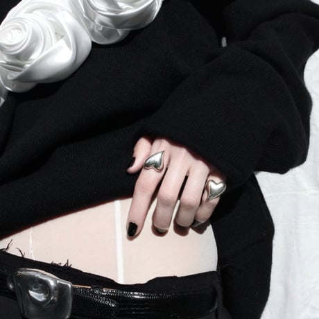 Heart ring / Silver 【Silver 925 product】