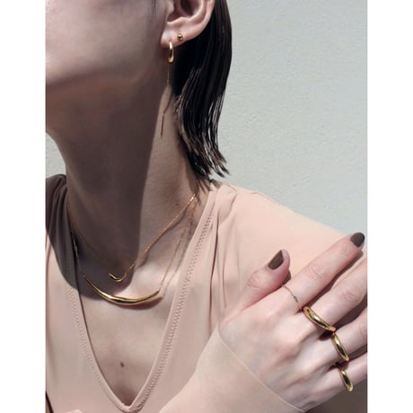 norme drop pierce / SV925＋Gold Plated
