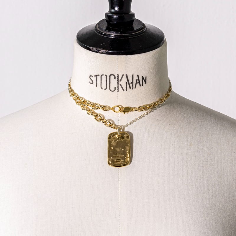 Mud wall id necklace/ Gold [Unisex line] | Soie