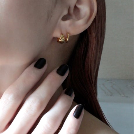 norme dew wide pierce / SV925＋Gold Plated