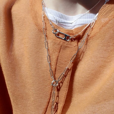 Gem clip necklace(3p set)