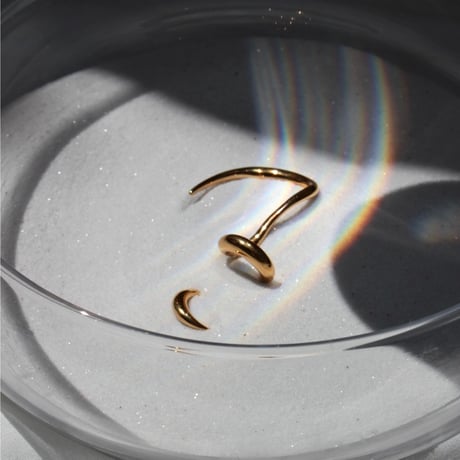norme clear hook earcuff / SV925＋Gold Plated