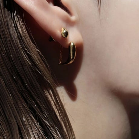 norme drop pierce / SV925＋Gold Plated