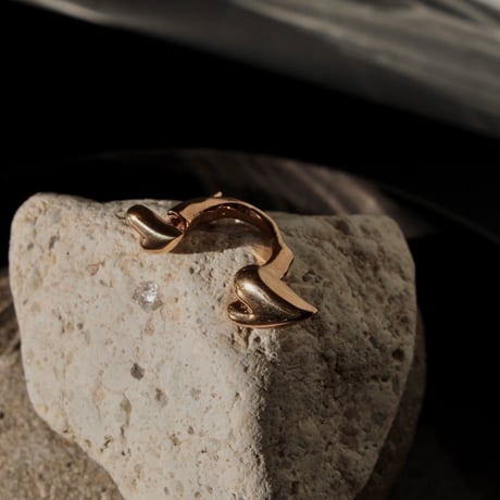 Heart connect pierce(1P) / Gold【Silver 925 product】