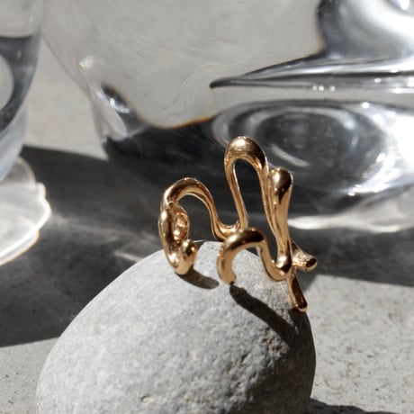norme pulse pinky cuff ring / SV925＋Gold Plated