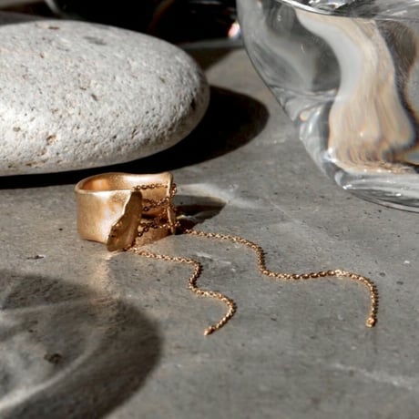 norme playing chain ring (Matt) / SV925＋Gold Plated