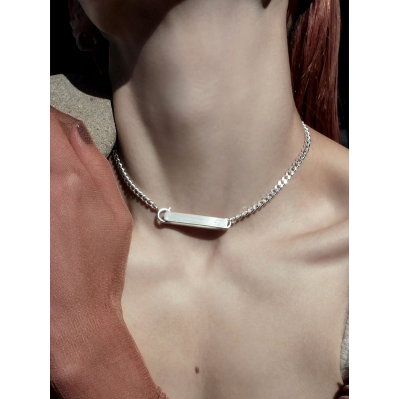 norme ID Plate necklace / SV925 | Soierie Onlin
