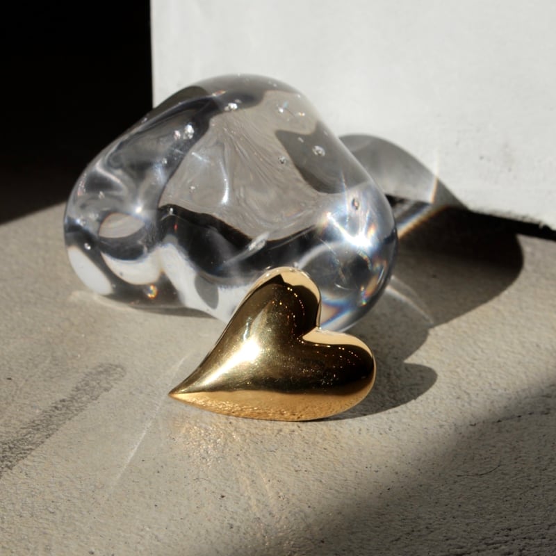 Heart brooch / Gold【Silver product】 | Soierie W Heart brooch / Gold【Silver product】 | Soierie W