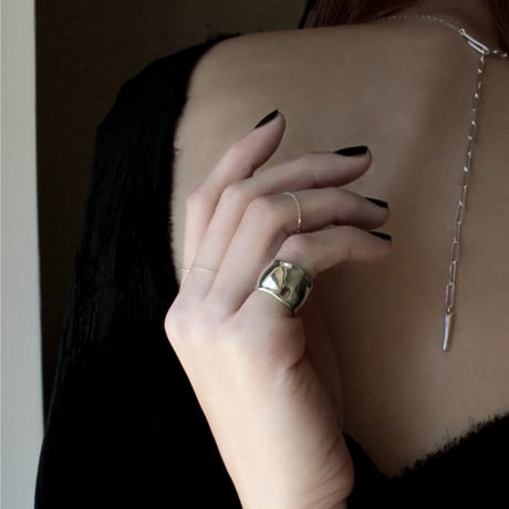 norme dew long frame necklace / SV925