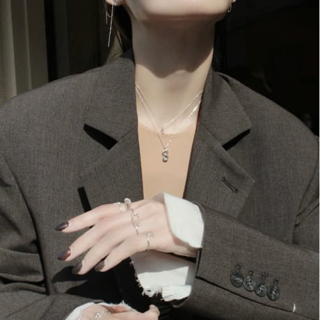 norme numbering mini necklace / SV925