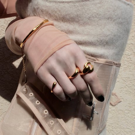 Metal art three finger ring (one color)